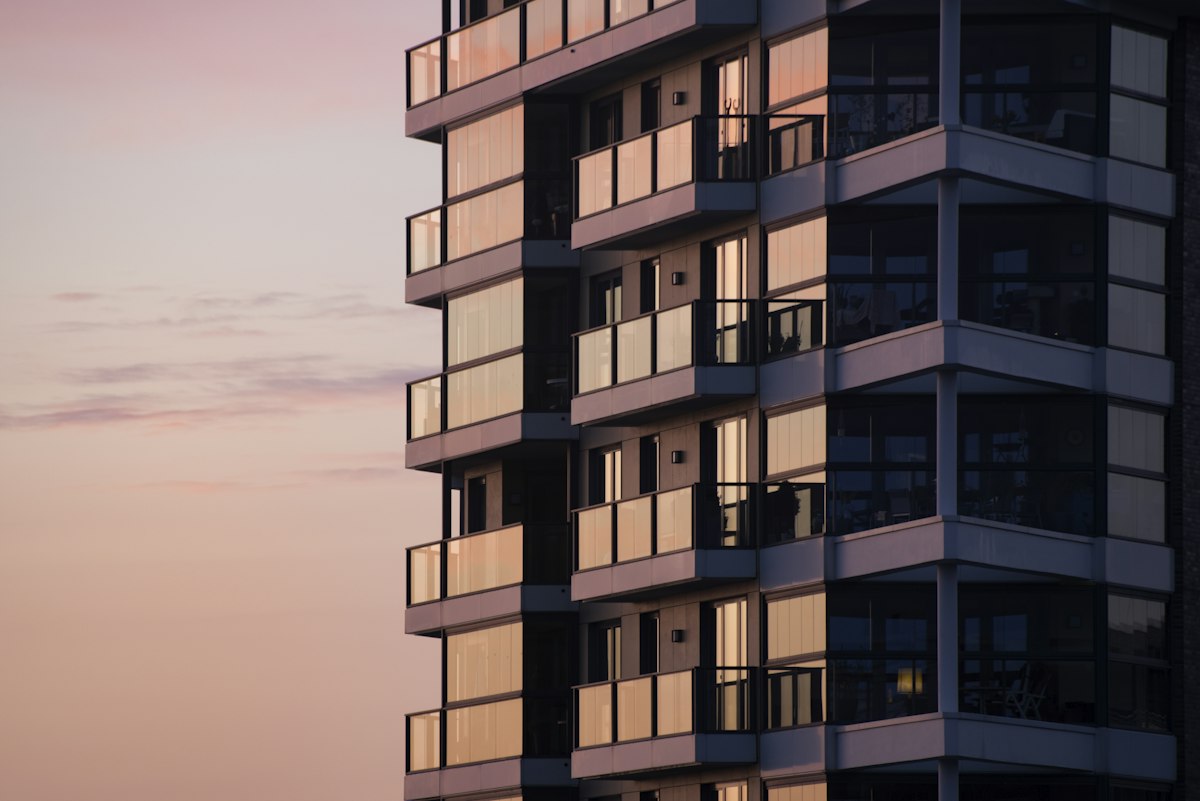 Facade of residential building in Argentina